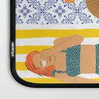 How To Vacay With Your Tiger, Human Animal Connection Illustration, Tropical Travel Morocco Painting Laptop Sleeve Gallery Image 3
