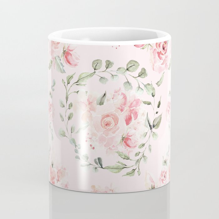 Rose Blush Watercolor Flower Pattern Coffee Mug Gallery Image 4