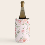 Rose Blush Watercolor Flower Pattern Wine Chiller Gallery Image 3