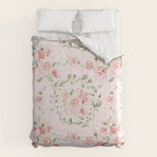 Rose Blush Watercolor Flower Pattern Comforter Gallery Image 6