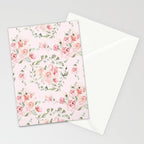 Rose Blush Watercolor Flower Pattern Stationery Card Gallery Image 2