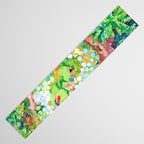 Tropical Vacay | Rainforest Jungle Botanical Lush Nature | Summer Lake People Swim | Boho Painting Table Runner Gallery Image 3