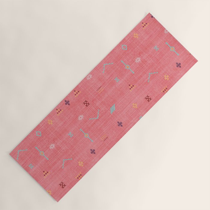 Cactus Silk Pattern in Pink Yoga Mat Gallery Image 1