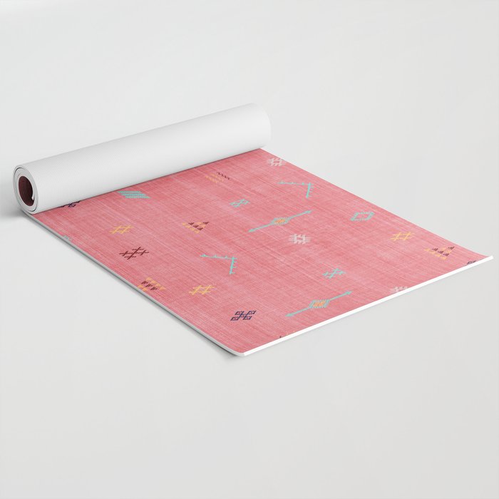 Cactus Silk Pattern in Pink Yoga Mat Gallery Image 2