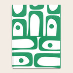 Mid Century Modern Kelly Green and White Piquet Abstract Multi Pattern Notebook Gallery Image 4