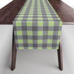 Small Blocks - Spring Green and Grays Table Runner Gallery Image 1
