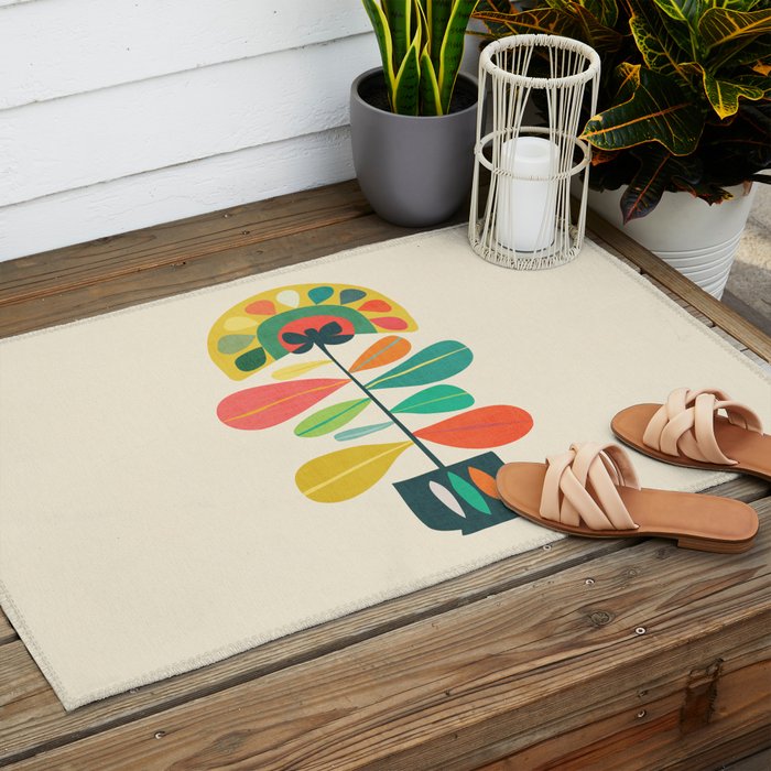 Fan Flower Outdoor Rug Gallery Image 2