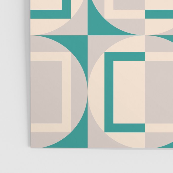 Mid Century Modern Geometric Fusion Poster Gallery Image 3