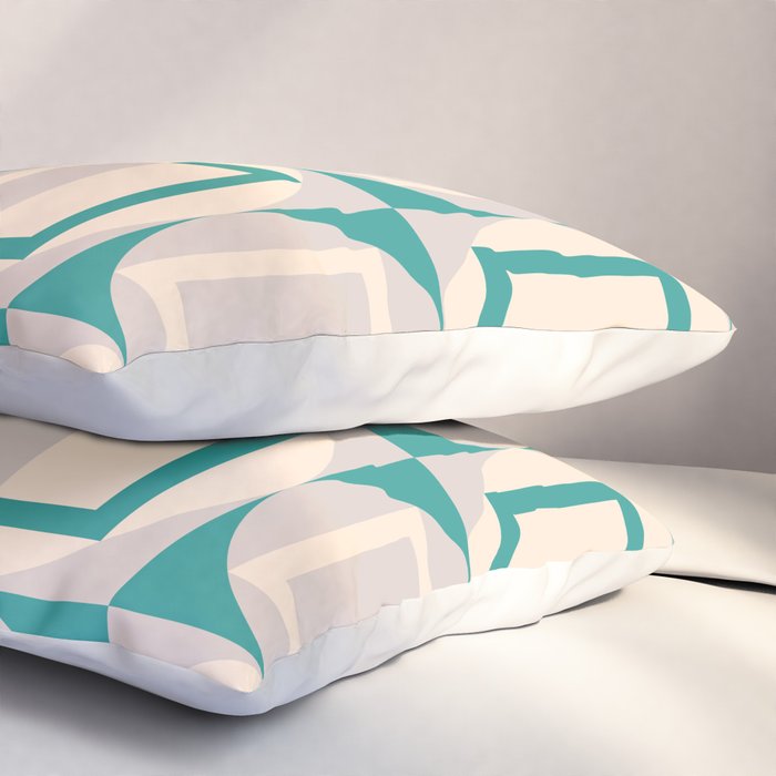 Mid Century Modern Geometric Fusion Pillow Sham Gallery Image 3