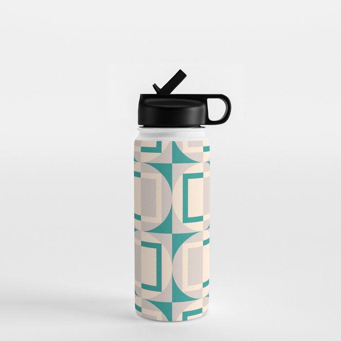 Mid Century Modern Geometric Fusion Water Bottle Gallery Image 1