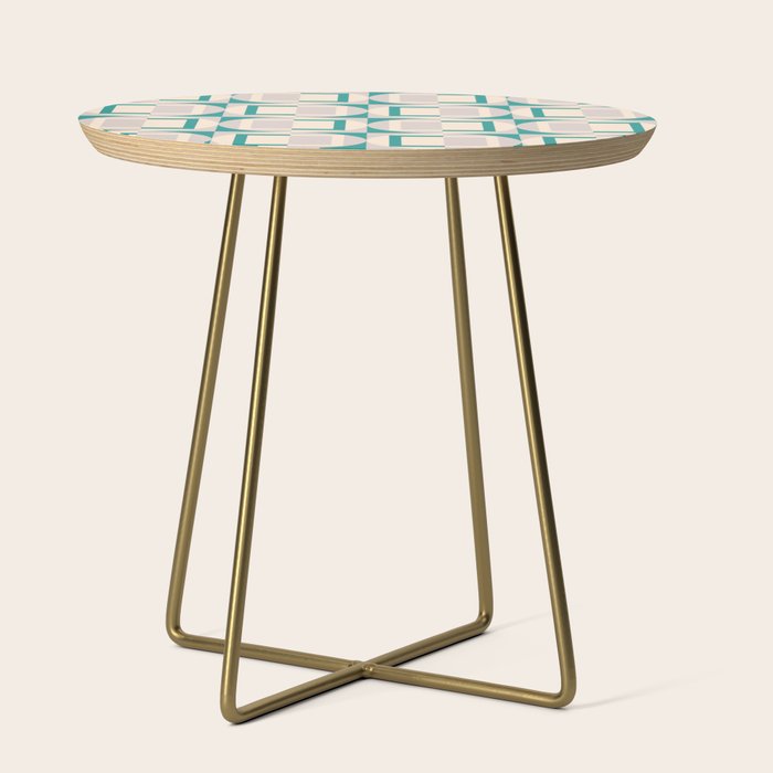Mid Century Modern Geometric Fusion Side Table Gallery Image 1