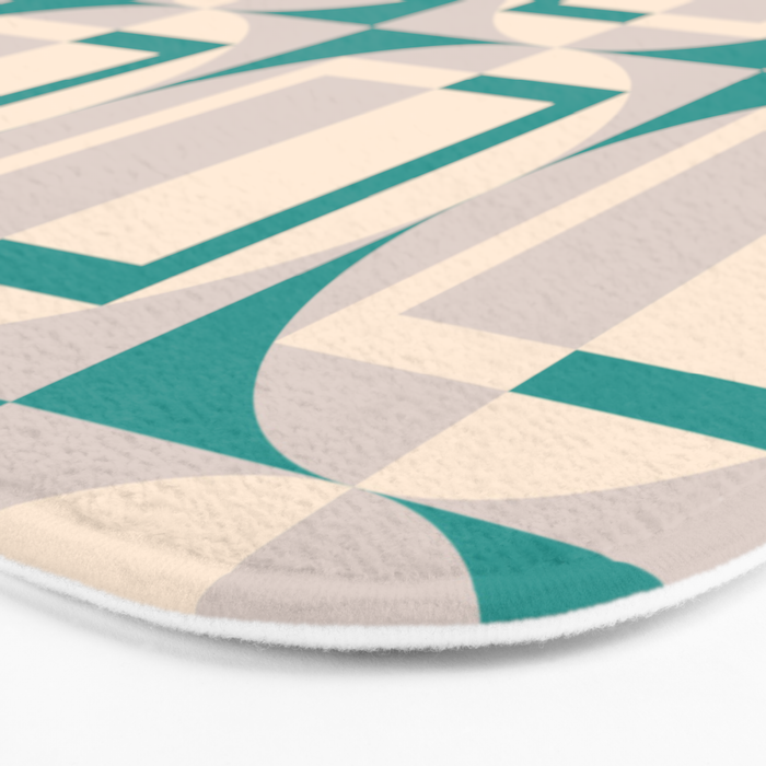 Mid Century Modern Geometric Fusion Bath Mat Gallery Image 3