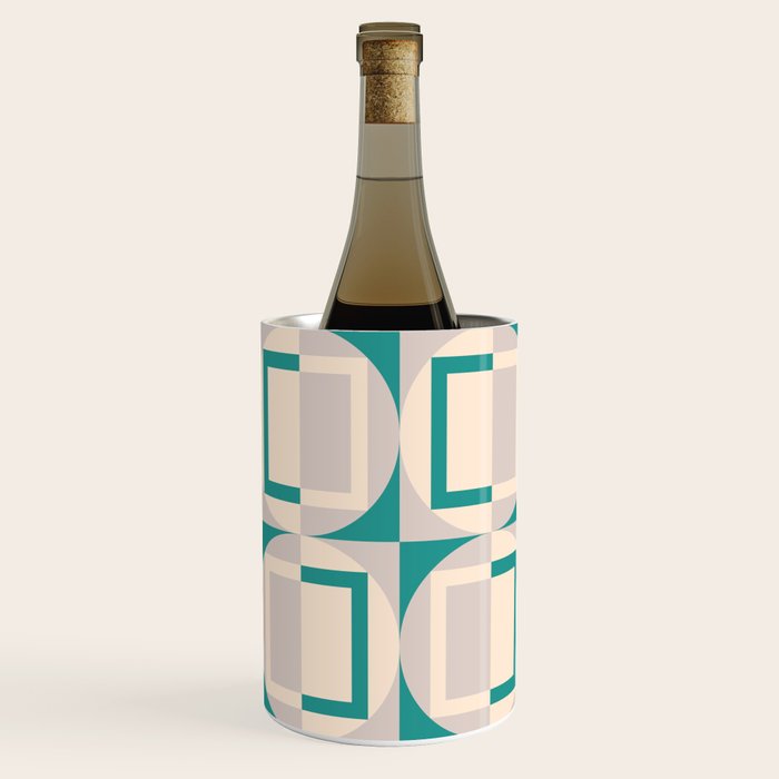 Mid Century Modern Geometric Fusion Wine Chiller Gallery Image 3