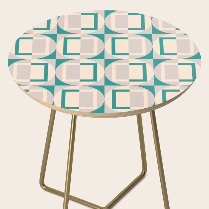 Mid Century Modern Geometric Fusion Side Table Gallery Image 2