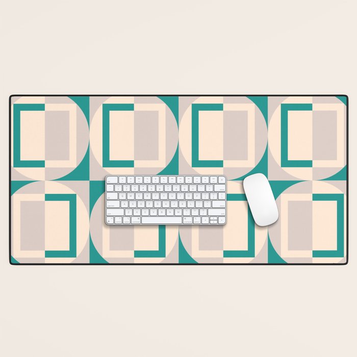 Mid Century Modern Geometric Fusion Desk Mat Gallery Image 1