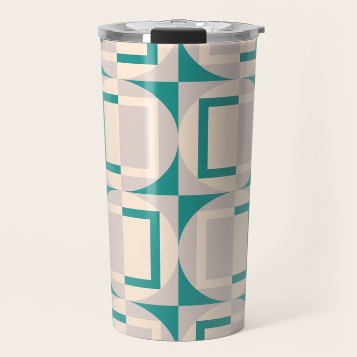 Mid Century Modern Geometric Fusion Travel Mug Gallery Image 1