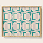 Mid Century Modern Geometric Fusion Serving Tray Gallery Image 1