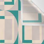 Mid Century Modern Geometric Fusion Wall Tapestry Gallery Image 3