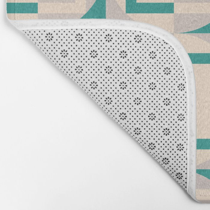 Mid Century Modern Geometric Fusion Bath Mat Gallery Image 2