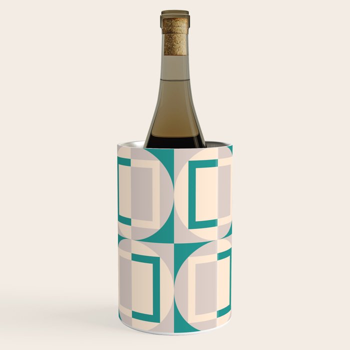 Mid Century Modern Geometric Fusion Wine Chiller Gallery Image 1