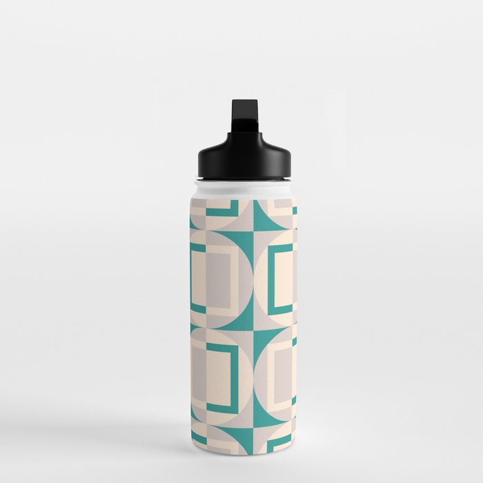 Mid Century Modern Geometric Fusion Water Bottle Gallery Image 3