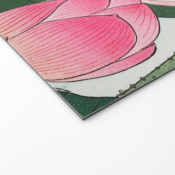Blossoming lotus flower - Vintage Japanese Woodblock Print Art Welcome Mat Gallery Image 2