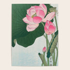 Blossoming lotus flower - Vintage Japanese Woodblock Print Art Poster Gallery Image 4