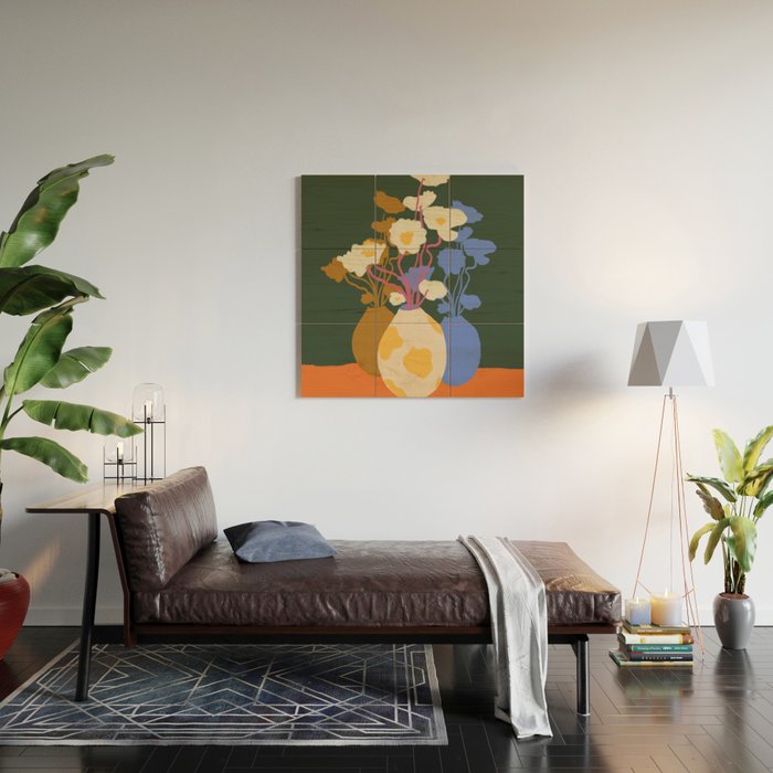 Vase reflections Wood Wall Art Gallery Image 2