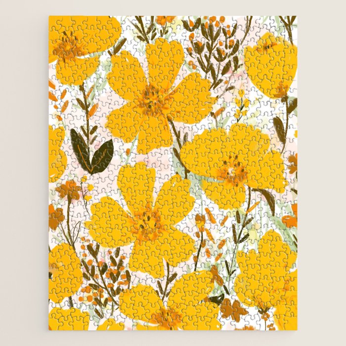 Yellow roaming wildflowers Jigsaw Puzzle Gallery Image 1