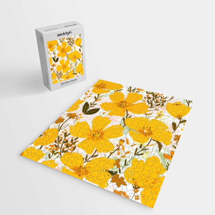 Yellow roaming wildflowers Jigsaw Puzzle Gallery Image 2