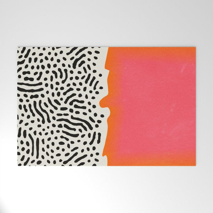 Sunset & Spots: Mid Century Abstraction Welcome Mat Gallery Image 1