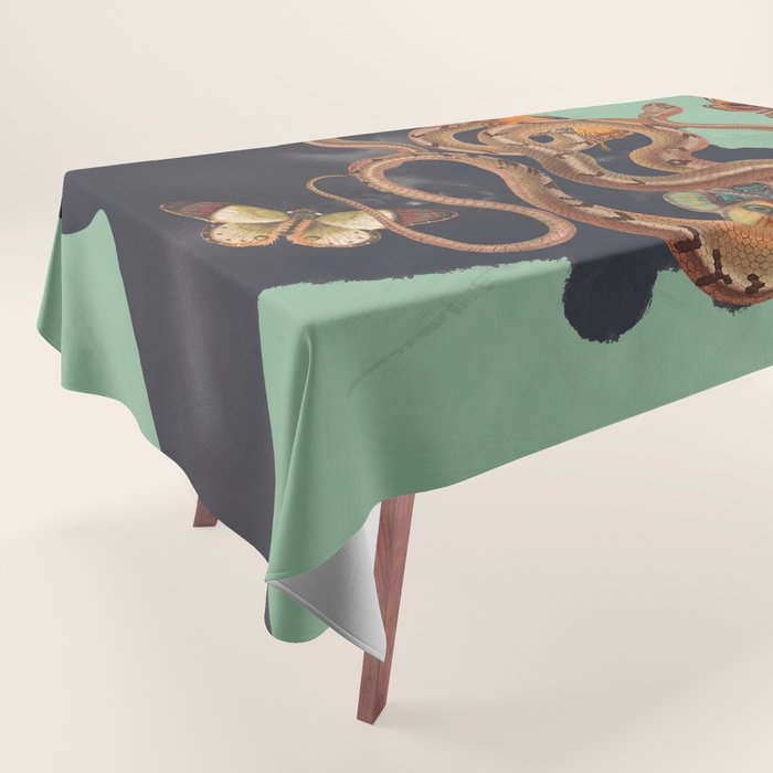 Snake and Butterflies 2 Tablecloth Gallery Image 1