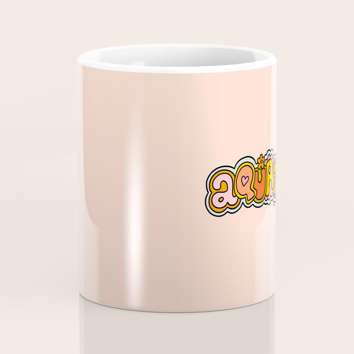 Aquarius Doodle Letters Coffee Mug Gallery Image 4