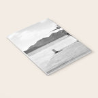 Steady as she goes girl in bikini on a dock with plane landing black and white photograph Notebook Gallery Image 3