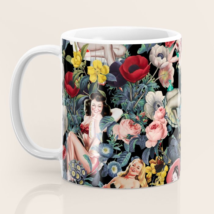 Floral and Pin-Up Girls IV Coffee Mug Gallery Image 3