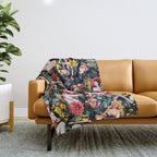 Floral and Pin-Up Girls IV Throw Blanket Gallery Image 1