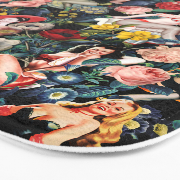 Floral and Pin-Up Girls IV Bath Mat Gallery Image 3