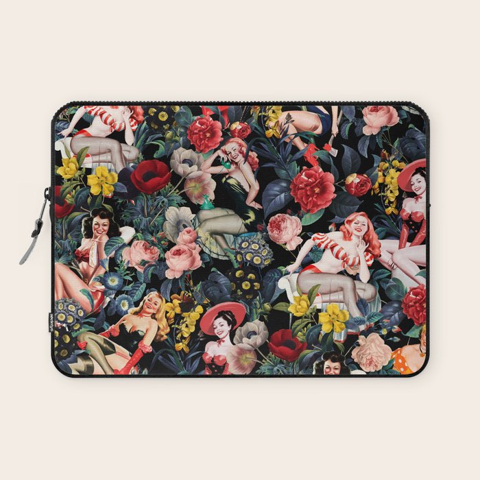 Floral and Pin-Up Girls IV Laptop Sleeve Gallery Image 1