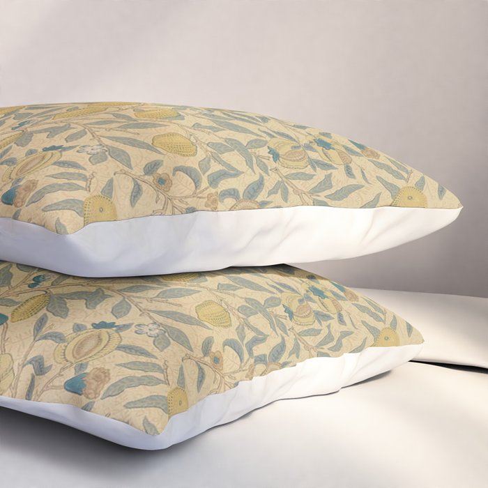 William Morris Pomegranate Fruit Blue Gold Pillow Sham Gallery Image 3