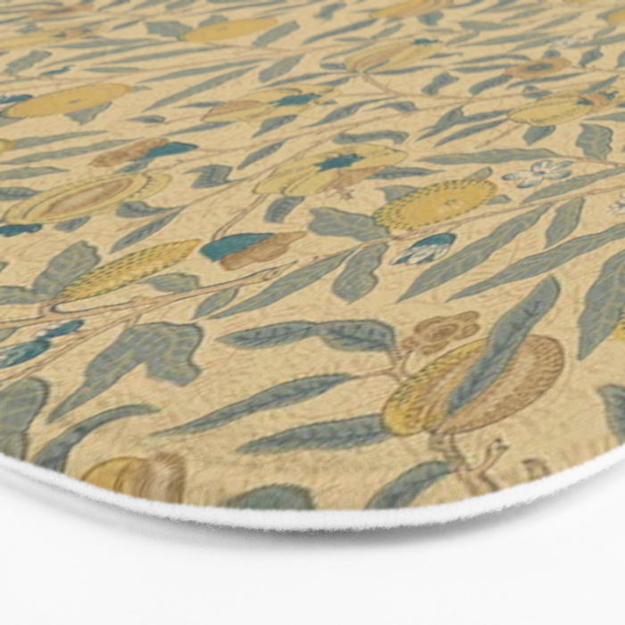 William Morris Pomegranate Fruit Blue Gold Bath Mat Gallery Image 3