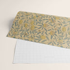 William Morris Pomegranate Fruit Blue Gold Wrapping Paper Gallery Image 2