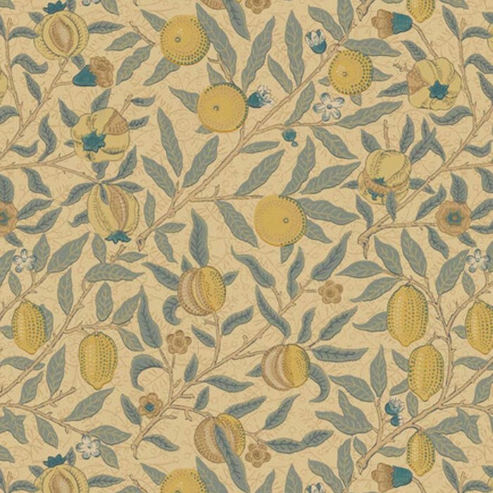 William Morris Pomegranate Fruit Blue Gold Coffee Mug Gallery Image 2