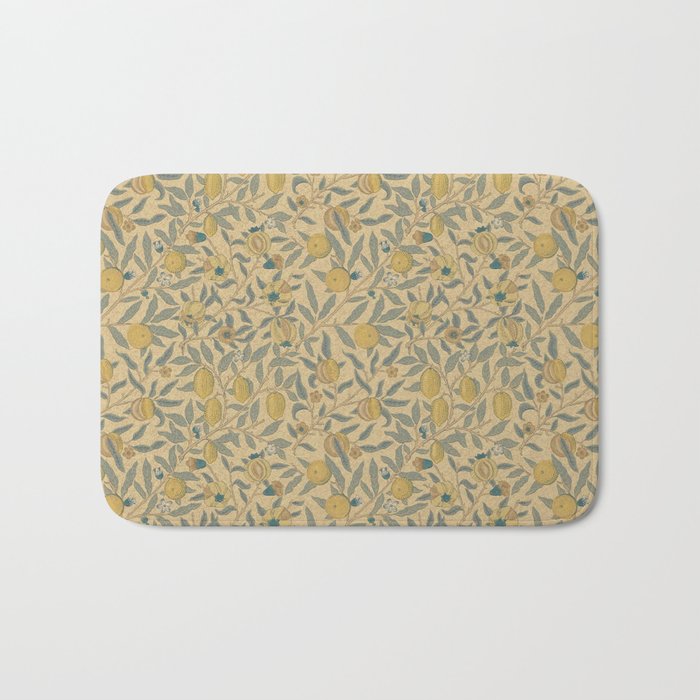 William Morris Pomegranate Fruit Blue Gold Bath Mat Gallery Image 1
