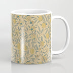 William Morris Pomegranate Fruit Blue Gold Coffee Mug Gallery Image 1