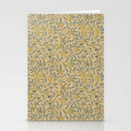 William Morris Pomegranate Fruit Blue Gold Stationery Card Gallery Image 2