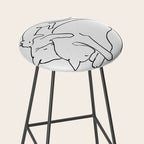 Cats line art 1 Stool Gallery Image 2