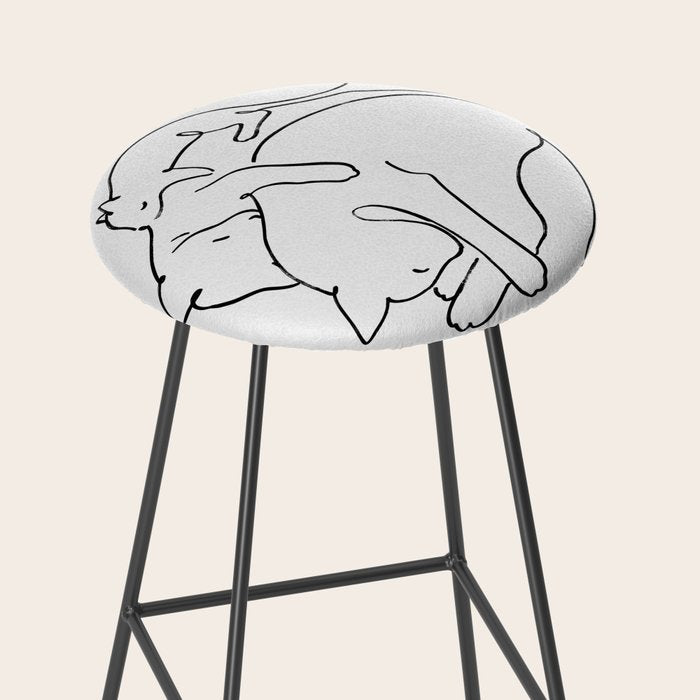 Cats line art 1 Stool Gallery Image 2