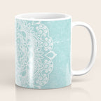 Mandala on concrete - teal Coffee Mug Gallery Image 1