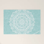 Mandala on concrete - teal Welcome Mat Gallery Image 1