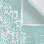 Mandala on concrete - teal Wall Tapestry Gallery Image 3